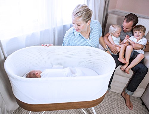 SNOO Smart Sleeper Baby Bassinet - Bedside Crib with Automatic Rocking Motions and Soothing White Noise - Ideal for Newborn Babies to 6 Months - Natural Sleep Training