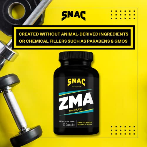 SNAC ZMA The Original Recovery and Sleep Supplement that Supports a Healthy Immune System, 180 Capsules (2 Pack of 90 Count)