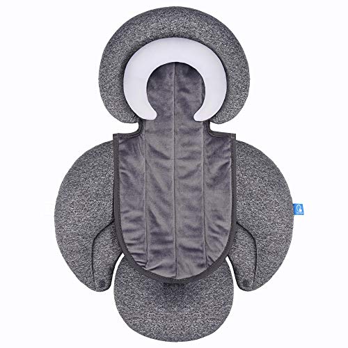 COOLBEBE New 2-in-1 Head & Body Supports for Baby Newborn Infants - Extra Soft Stroller Cushion Pads Car Seat Insert, Prefect for All Seasons