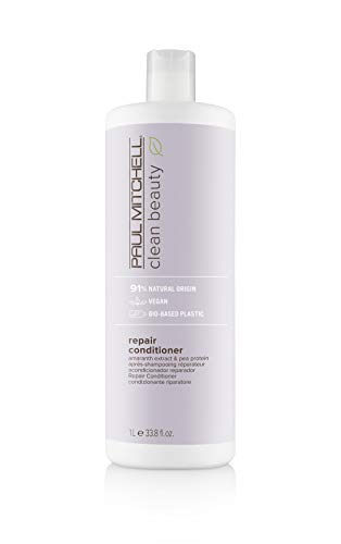 Paul Mitchell Clean Beauty Repair Conditioner, Strengthens, Balances Moisture, For Damaged, Brittle Hair, 33.8 fl. oz.