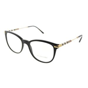 burberry be 2255q 3001 black plastic square eyeglasses 51mm