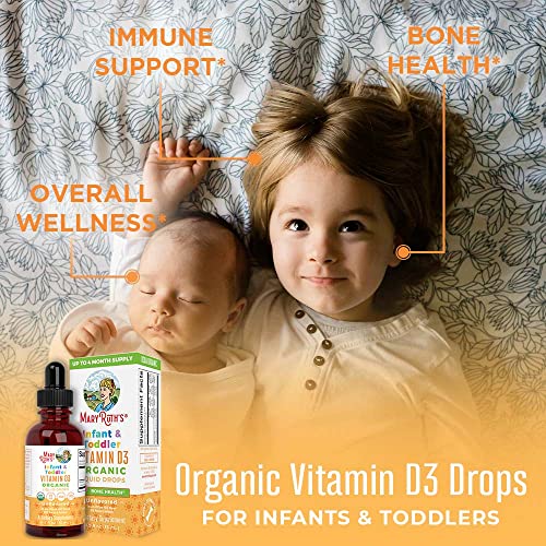 Liquid Iron Supplement for Toddlers & USDA Organic Vitamin D3 Liquid Spray Bundle by MaryRuth's | Iron Supplement | Immune Support for Infants & Toddlers | Vegan | Gluten Free | Non-GM