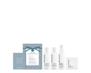 paul mitchell original travel holiday gift set, travel-size shampoo, conditioner + hairspray, for all hair types