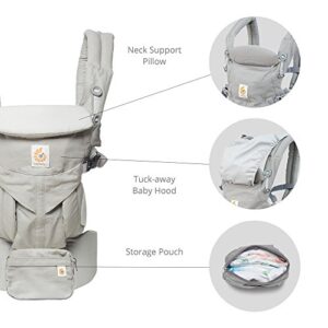 Ergobaby Omni 360 All-Position Baby Carrier for Newborn to Toddler with Lumbar Support (7-45 Pounds), Pearl Grey, One Size (Pack of 1)