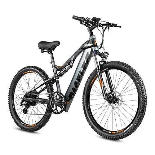 Electric Bike with BaFang Motor 750W Peak, Full Suspension Ebike, Electric Bike for Adults, Electric Mountain Bicycle with 13Ah Battery,27.5'' E-MTB, Professional 9-Speed Gears