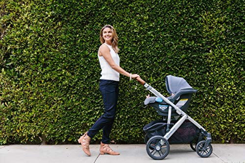 UPPAbaby Cruz V2 Stroller - Jake (Black/Carbon/Black Leather) + Mesa Infant Car Seat - Jake (Black)