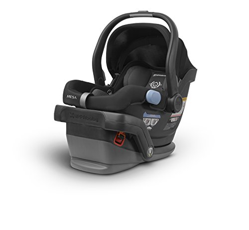 UPPAbaby Cruz V2 Stroller - Jake (Black/Carbon/Black Leather) + Mesa Infant Car Seat - Jake (Black)