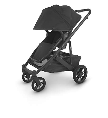 UPPAbaby Cruz V2 Stroller - Jake (Black/Carbon/Black Leather) + Mesa Infant Car Seat - Jake (Black)