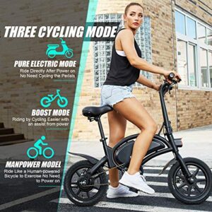 ANCHEER 500W Electric Bike Electric Commuter Bike, APP Control Folding Ebike 14'' Electric Bicycle, 20MPH Adults/Teens City Ebike and 48V 7.5Ah Battery