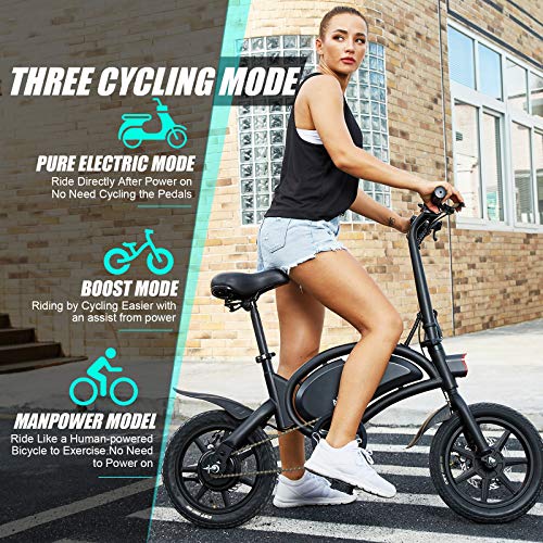 ANCHEER 500W Electric Bike Electric Commuter Bike, APP Control Folding Ebike 14'' Electric Bicycle, 20MPH Adults/Teens City Ebike and 48V 7.5Ah Battery