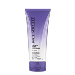 paul mitchell platinum blonde purple conditioner, cools brassiness + eliminates warmth, for color-treated hair + naturally light hair colors, 6.8 fl. oz.