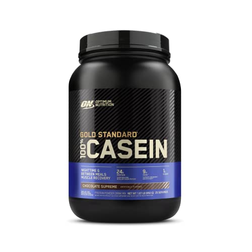 Optimum Nutrition Gold Standard 100% Micellar Casein Protein Powder, Slow Digesting, Helps Keep You Full, Overnight Muscle Recovery, Chocolate Supreme, 1.87 Pound (Packaging May Vary)