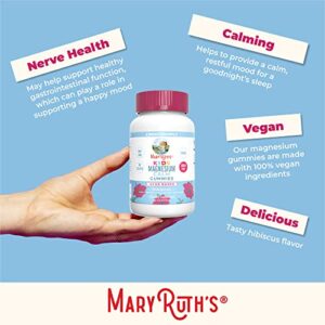 Kids Magnesium Citrate Gummies by MaryRuth's | 2 Month Supply | Sugar Free | Magnesium Supplement | Calm Magnesium Gummies for Kids 2+ | Bone, Nerve, Gut Health | Vegan | Non-GMO | 60 Count