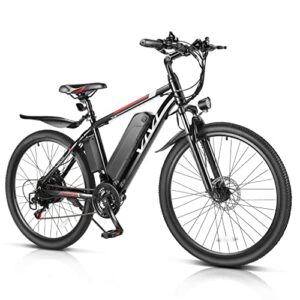 vivi electric bike, electric bike for adults, 26″ ebike 500w adult electric bicycles, 20mph electric mountain bike with 48v removable battery, up to 50 miles, cruise control, shimano 21 speed