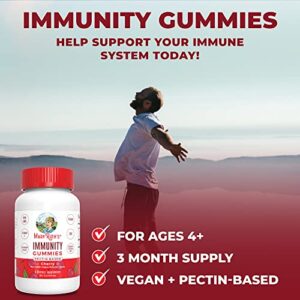 Mary Ruth's 5-1 Immunity Gummies with Elderberry for Kids & Adults | Cherry | Pectin Based | Vegan | 90 Count