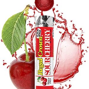 Regal Crown Sour Cherry Candy Rolls | Traditional Sour Cherries Candy | Tart and Tangy Old Fashioned Sour Cherry Hard Candy Brought To You By Iconic Candy | 24 Count