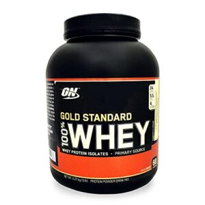 optimum nutrition gold standard 100% whey protein powder, cookies and cream, 4.65 pound (packaging may vary)
