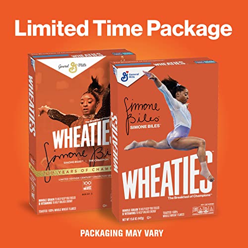 Wheaties 100% Whole Wheat Flakes Breakfast Cereal, Breakfast of Champions, 15.6 oz