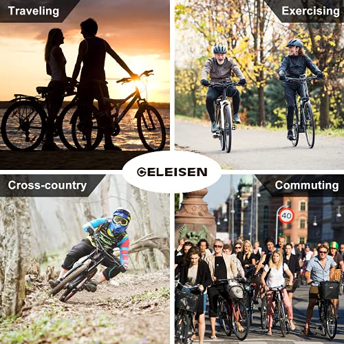 GELEISEN Electric Bike Adult, 26" 350W Ebike Electric Mountain Bike with 36V/10Ah Removable Battery, 5 Level Pedal Assist, LCD Display with USB, Shimano Rear 7 Speed Gears[Gifts for Men Women]