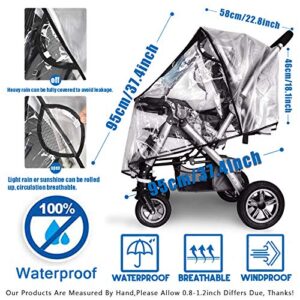 Stroller Rain Cover,Universal Stroller Accessory,Waterproof, Windproof Protection,Protect from Dust Snow,Baby Travel Weather Shield