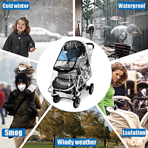 Stroller Rain Cover,Universal Stroller Accessory,Waterproof, Windproof Protection,Protect from Dust Snow,Baby Travel Weather Shield