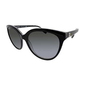 burberry be 4365 39778g black plastic cat-eye sunglasses grey gradient lens