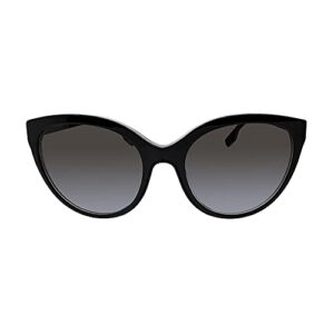 BURBERRY BE 4365 39778G Black Plastic Cat-Eye Sunglasses Grey Gradient Lens