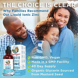 Liquid Ionic Zinc & Elderberry Tablets Immunity Bundle by MaryRuth's | Organic Glycerin + Zinc Sulfate, 4oz | Elderberry + Vitamin C Chewable Tablets, 90ct | Formulated for Kids & Adults