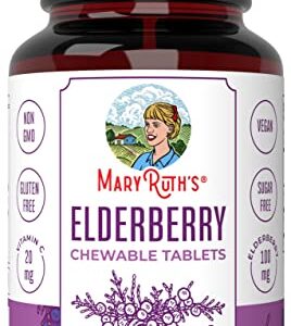 Liquid Ionic Zinc & Elderberry Tablets Immunity Bundle by MaryRuth's | Organic Glycerin + Zinc Sulfate, 4oz | Elderberry + Vitamin C Chewable Tablets, 90ct | Formulated for Kids & Adults