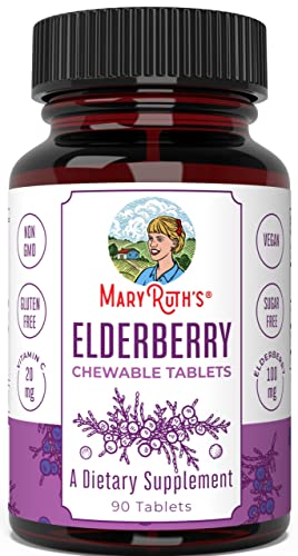 Liquid Ionic Zinc & Elderberry Tablets Immunity Bundle by MaryRuth's | Organic Glycerin + Zinc Sulfate, 4oz | Elderberry + Vitamin C Chewable Tablets, 90ct | Formulated for Kids & Adults