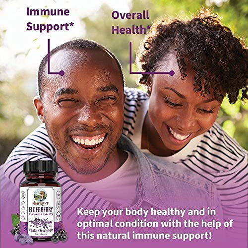 Liquid Ionic Zinc & Elderberry Tablets Immunity Bundle by MaryRuth's | Organic Glycerin + Zinc Sulfate, 4oz | Elderberry + Vitamin C Chewable Tablets, 90ct | Formulated for Kids & Adults