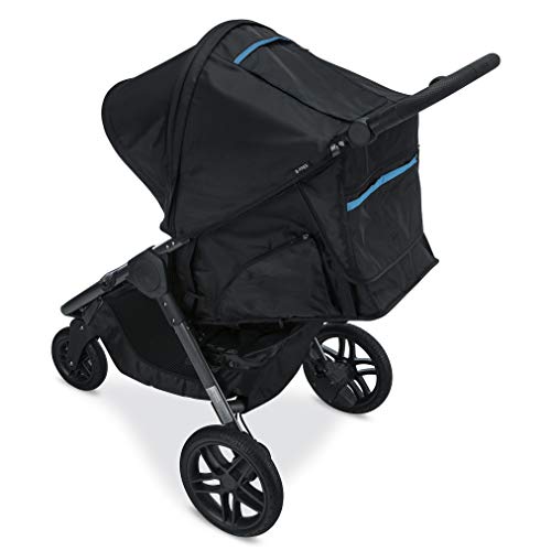 Britax B-Free Stroller, Cool Flow Teal - All Terrain Tires - Adjustable Handlebar - One Hand Fold - Large UV50 Canopy