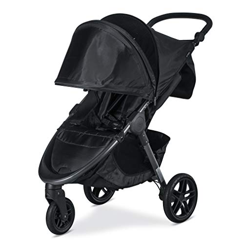 Britax B-Free Stroller, Cool Flow Teal - All Terrain Tires - Adjustable Handlebar - One Hand Fold - Large UV50 Canopy