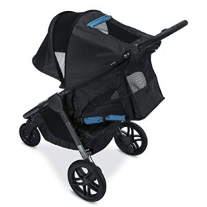 Britax B-Free Stroller, Cool Flow Teal - All Terrain Tires - Adjustable Handlebar - One Hand Fold - Large UV50 Canopy