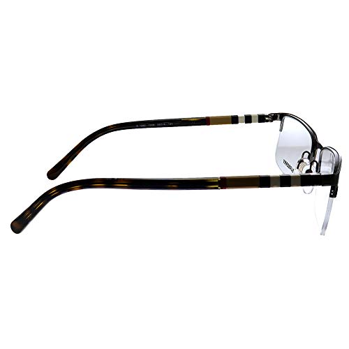 BURBERRY BE 1282 1008 Brushed Gunmetal Metal Semi-Rimless Eyeglasses 55mm