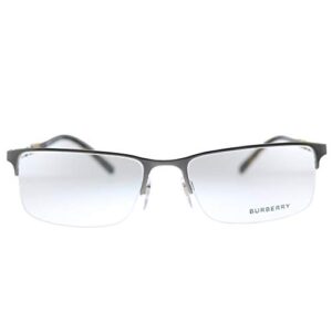 BURBERRY BE 1282 1008 Brushed Gunmetal Metal Semi-Rimless Eyeglasses 55mm