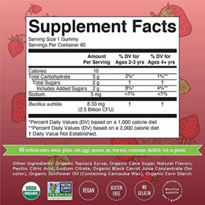 Liquid Morning Multivitamin Raspberry Kids & Probiotic USDA Organic Gummies Bundle by MaryRuth's | Immune Support | Kids Digestive & Gut Health Supplement for Men, Women & Kids