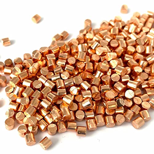 Copper Metal Nuggets 99.999% Pure Copper (Cu) Pellets Copper Raw Materials for Experiment, Research,Industry Materials, Element Collection (99.999% D3X3mm)