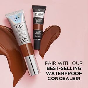 IT Cosmetics CC+ Cream, Light (W) - Color Correcting Cream, Full-Coverage Foundation, Hydrating Serum & SPF 50+ Sunscreen - Natural Finish - 1.08 fl oz