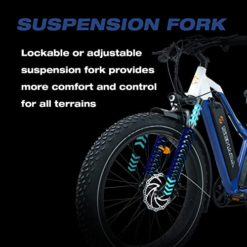 SENADA Electric Bike for Adults, 1000W Fat Tire Electric Bikes Snow Ebikes, Saber-PRO 48V 21Ah Battery Long Range 45-80Miles 26" x 4" Fat Tire Ebike, Electric Bicycle with Shimano 7-Speed