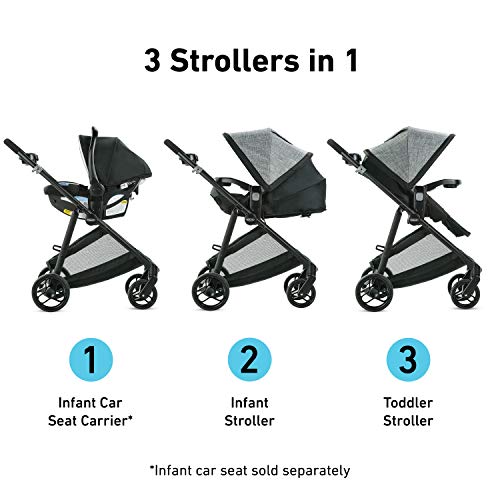 Graco Modes Element Stroller | Baby Stroller with Reversible Seat, Extra Storage, Child Tray, Gotham