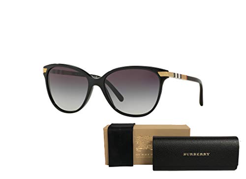BURBERRY BE4216 30018G 57M Black/Grey Gradient Cat Eye Sunglasses For Women+ BUNDLE with Designer iWear Complimentary Eyewear Care Kit