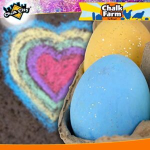 Regal Games Sidewalk Glitter Egg Chalk, 6 Count Chalk, Non-Toxic, Washable, Art Set
