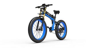 bezior x plus electric bike for adults, foldable 26″x4.0 fat tire electric bicycle, 1500w motor 48v 17.5ah removable lithium battery, up to 25 mph, shimano 27-speed gear and dual shock absorber ebikes