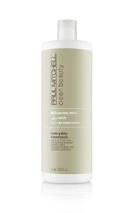 paul mitchell clean beauty everyday shampoo, boosts shine, adds body, for all hair types, 33.8 fl. oz.