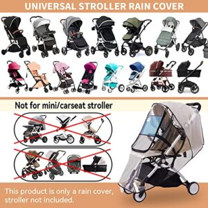 Bemece Stroller Rain Cover , Universal Stroller Accessory, Baby Travel Weather Shield, Windproof Waterproof, Protect from Dust Snow