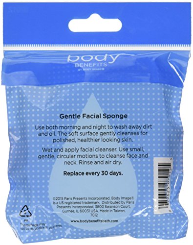 Body Benefits-Gentle Exfoliating Facial Scrub Sponge-0.02 Pound (Pack of 6); For Improved Facial Cleansing Circulation and Healthier Look