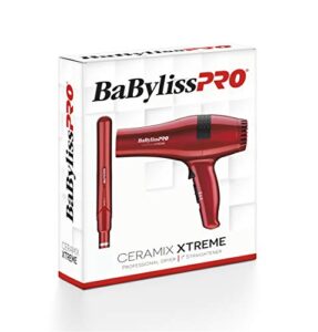 babylisspro cepp1 ceramix xtreme straightening iron/professional hair dryer value pack, set of 2