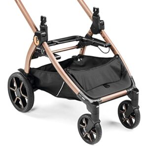 Ypsi – Compact Single to Double Stroller – Compatible with All Primo Viaggio Infant Car Seats & Ypsi Bassinets - Made in Italy - Mon Amour (Beige, Pink, & Rose Gold)