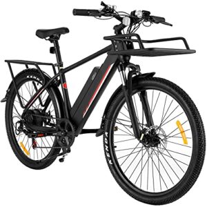 casulo electric bikes for adult, 26” electric bicycle gift for men, 350w electric trek ebike bicycle for adult hybrid road e bike with 36v/10.4ah removable battery